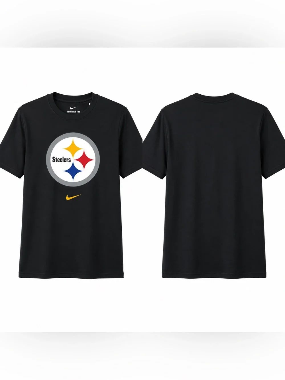 🆕 Nike Pittsburgh Steelers Logo Essential NFL T-Shirt NWT Youth XL 18/20 Black